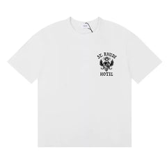 Rhude St. Rhude Hotel Chest Crest Graphic Short Sleeve T-Shirt