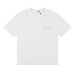 Rhude Authorized Sales And Service Front & Back Script Logo Short Sleeve T-Shirt