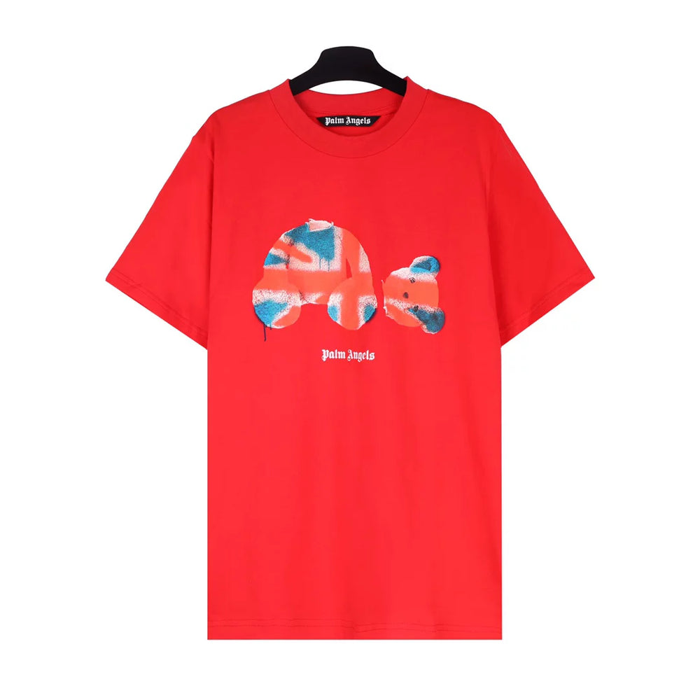 Palm Angel Red Graffiti Bear Graphic Tee