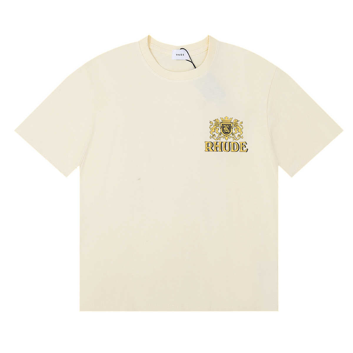 Rhude Premium Cigars Lion Crest Front and Back Graphic Short Sleeve T-Shirt