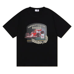 Rhude Vintage Racing Car Graphic Short Sleeve T-Shirt