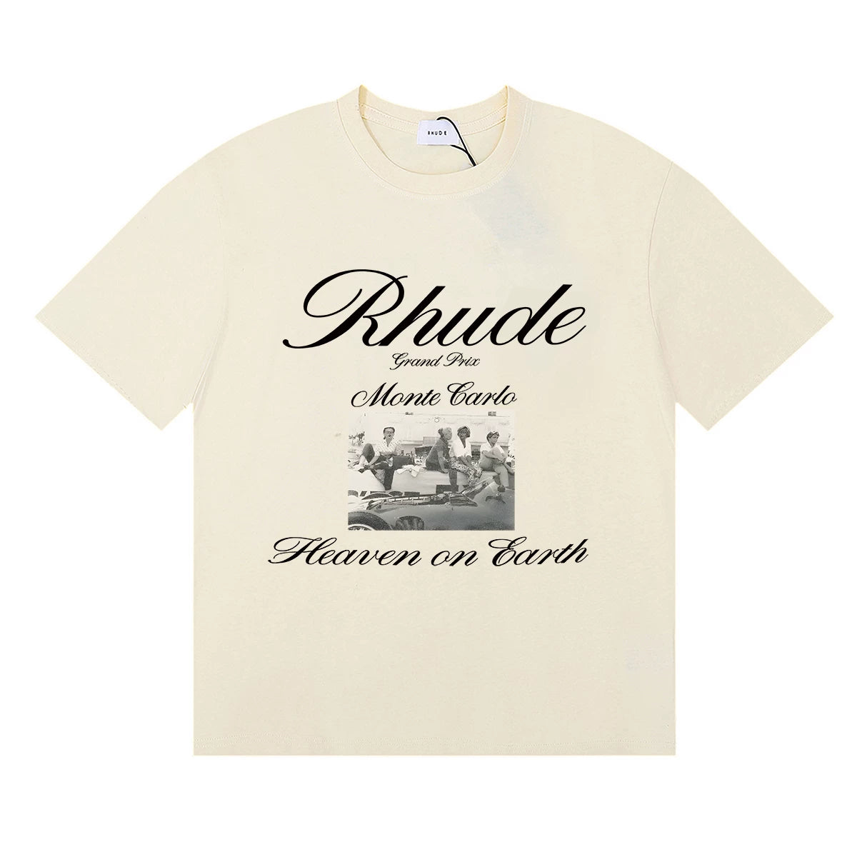 Rhude Heave on Earth Retro Printed High Street Loose Couple Short sleeved T-shirt Summer