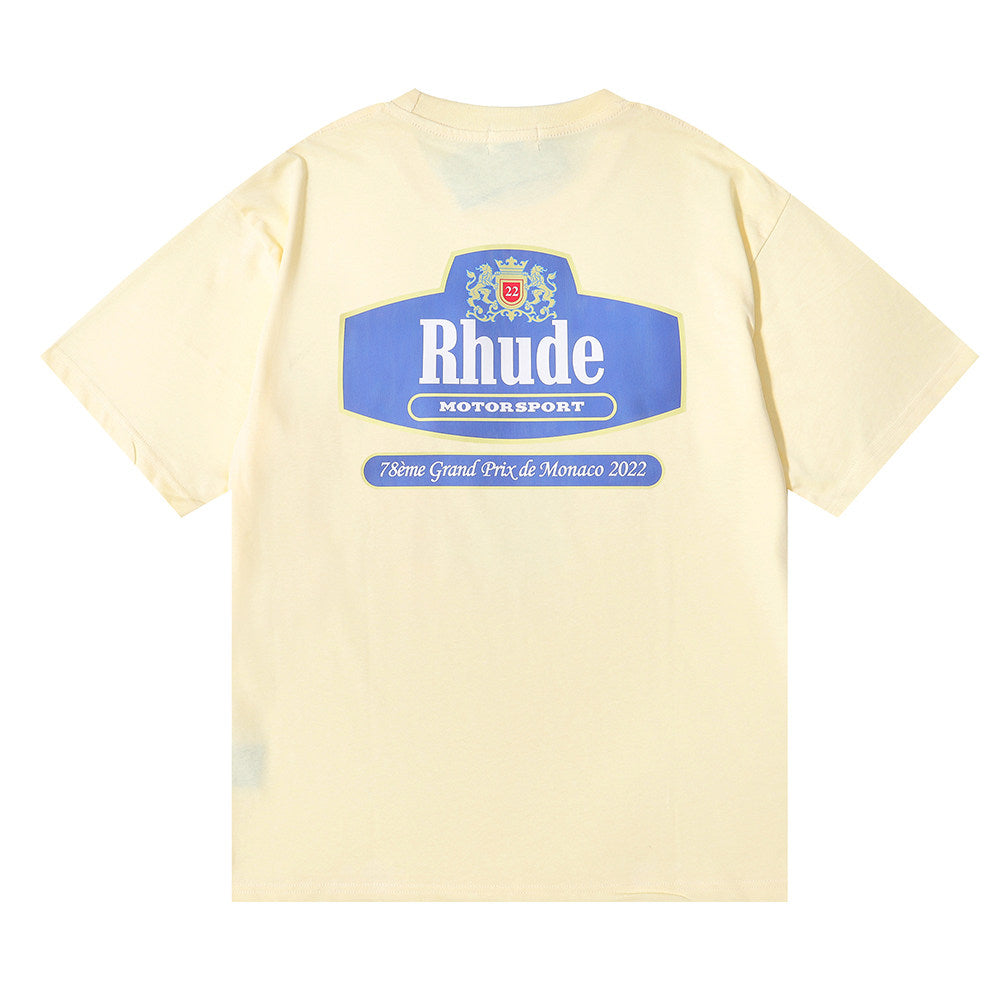 RHUDE Motorsport 2022 Commemorative Printed Crew Neck T-Shirt