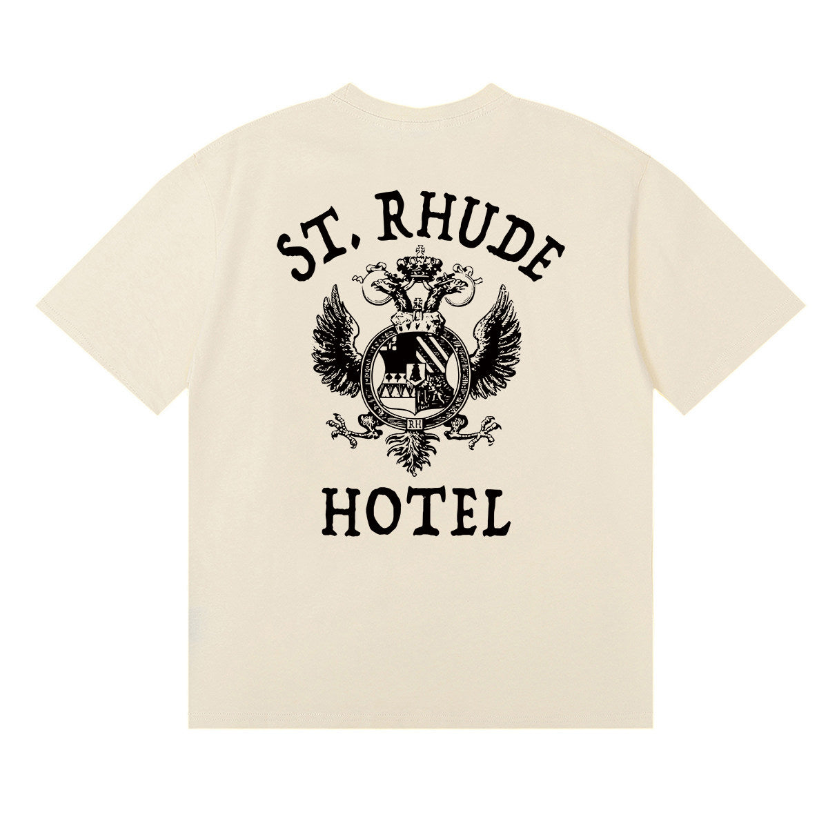 Rhude St. Rhude Hotel Chest Crest Graphic Short Sleeve T-Shirt