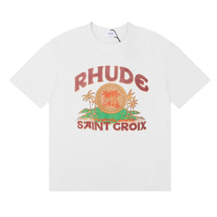 Rhude Saint Croix Virgin Islands Tropical Graphic Short Sleeve T-Shirt