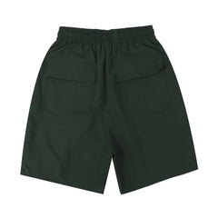 Rhude Large Outline Logo Print Drawstring Green Streetwear Shorts
