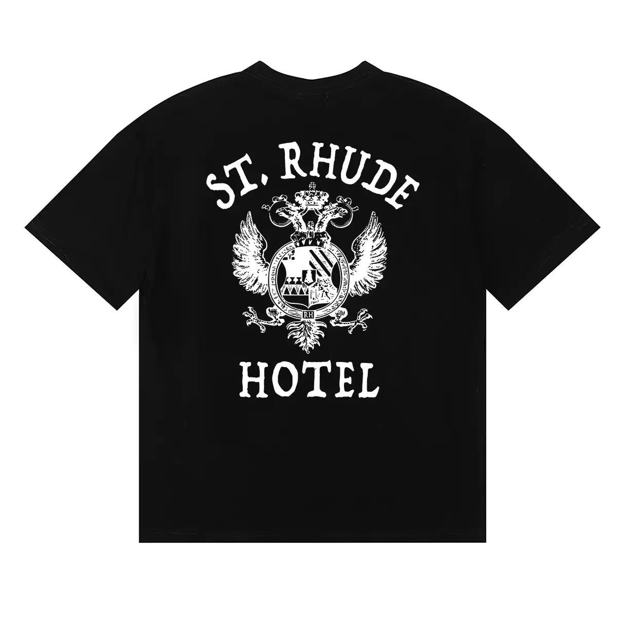 Rhude St. Rhude Hotel Chest Crest Graphic Short Sleeve T-Shirt