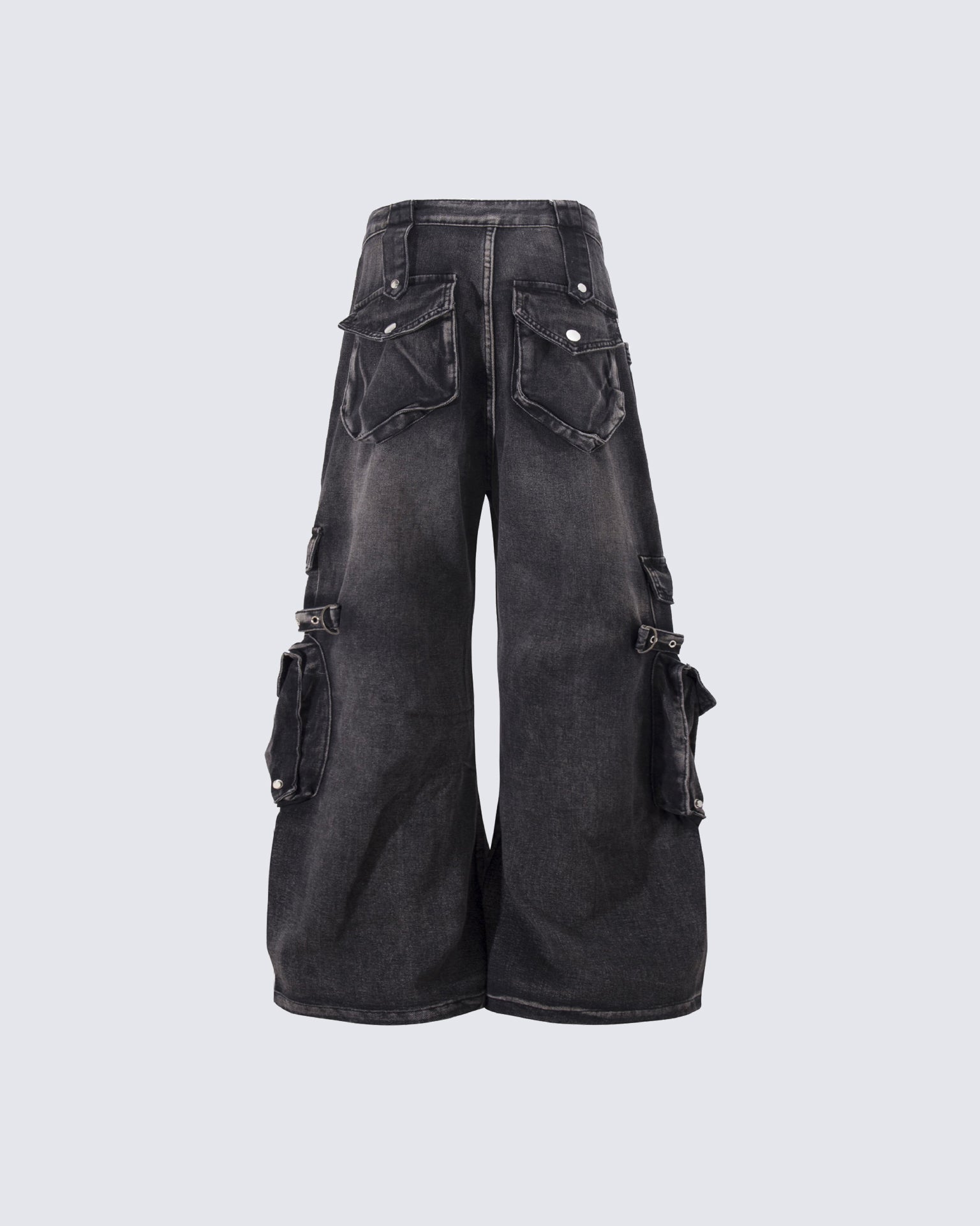 Vintage Streetwear Cargo Flared Jeans