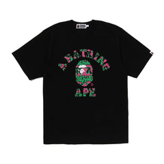 BAPE Graffiti Pattern College Tee Black