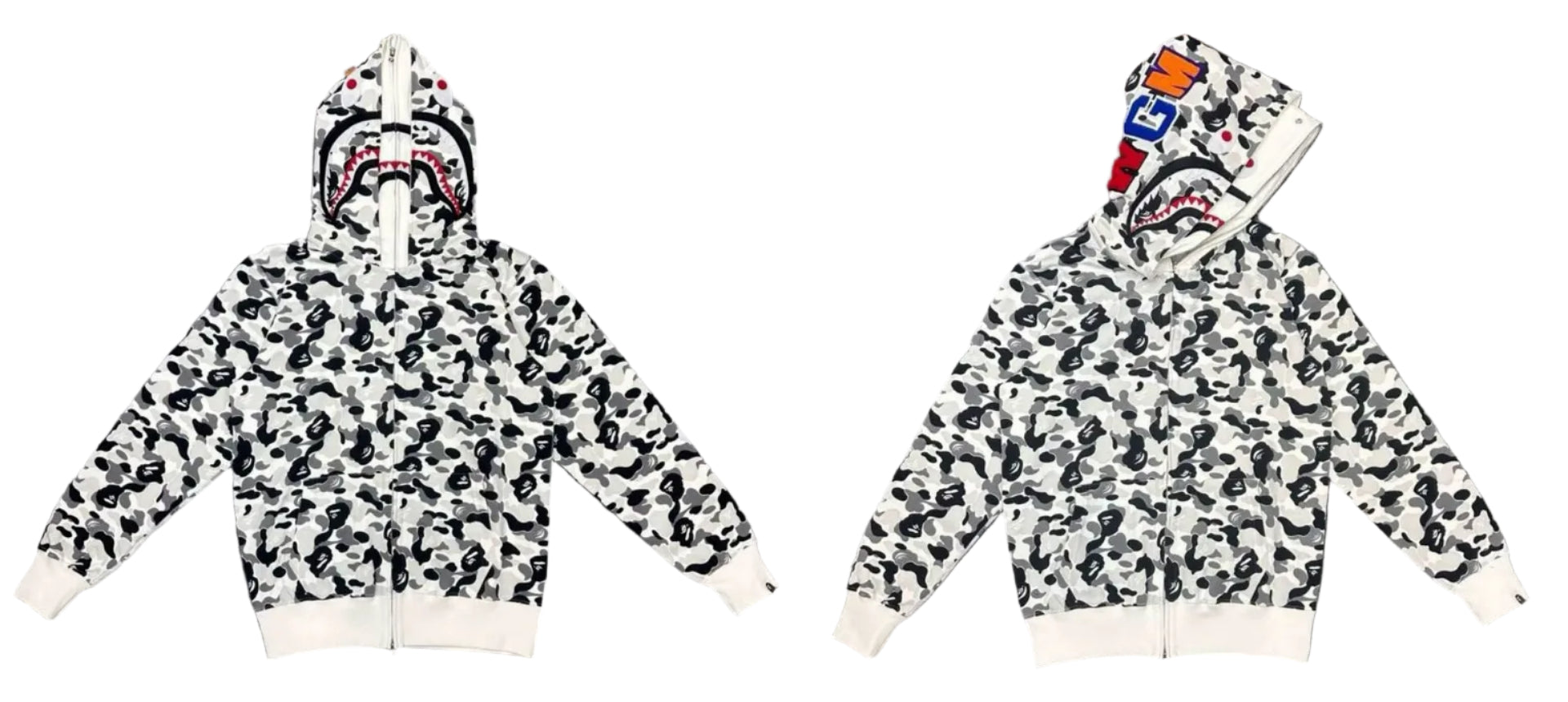 BAPE Shark Full Zip Hoodie Camo Edition
